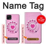 Samsung Galaxy A22 5G Hard Case Pink Retro Rotary Phone with custom name
