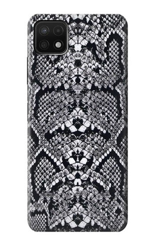 Samsung Galaxy A22 5G Hard Case White Rattle Snake Skin