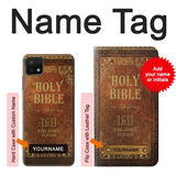 Samsung Galaxy A22 5G Hard Case Holy Bible 1611 King James Version with custom name