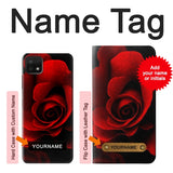 Samsung Galaxy A22 5G Hard Case Red Rose with custom name