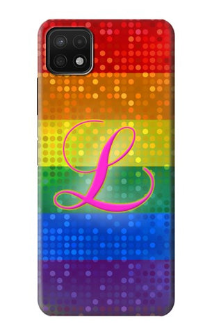 Samsung Galaxy A22 5G Hard Case Rainbow Lesbian Pride Flag