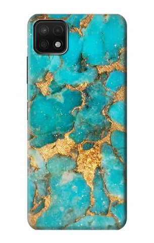 Samsung Galaxy A22 5G Hard Case Aqua Turquoise Stone