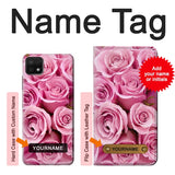 Samsung Galaxy A22 5G Hard Case Pink Rose with custom name