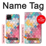 Samsung Galaxy A22 5G Hard Case Candy Minimal Pastel Colors with custom name