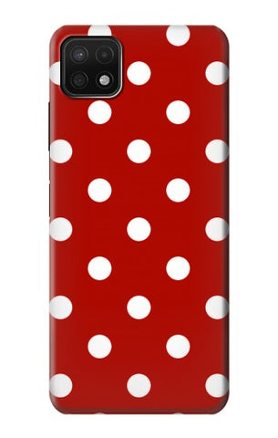 Samsung Galaxy A22 5G Hard Case Red Polka Dots