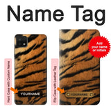Samsung Galaxy A22 5G Hard Case Tiger Stripes Texture with custom name