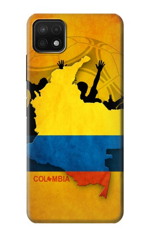 Samsung Galaxy A22 5G Hard Case Colombia Football Flag