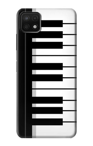 Samsung Galaxy A22 5G Hard Case Black and White Piano Keyboard