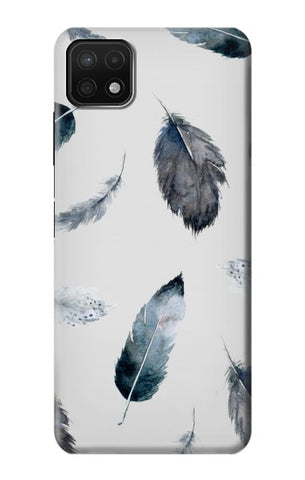 Samsung Galaxy A22 5G Hard Case Feather Paint Pattern