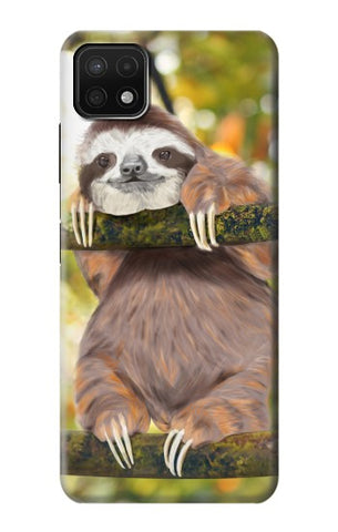 Samsung Galaxy A22 5G Hard Case Cute Baby Sloth Paint