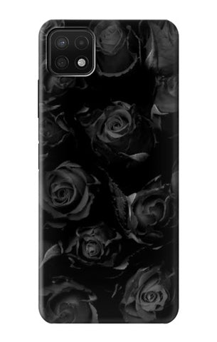 Samsung Galaxy A22 5G Hard Case Black Roses
