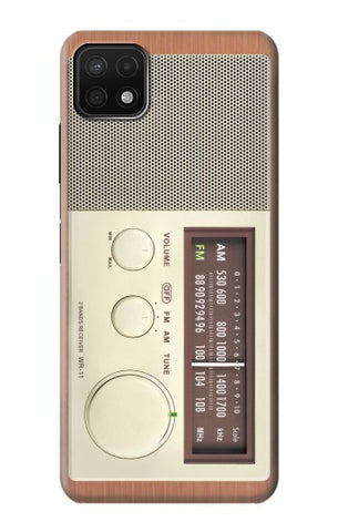 Samsung Galaxy A22 5G Hard Case FM AM Wooden Receiver Graphic