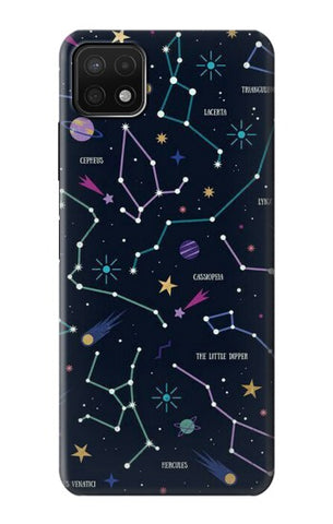 Samsung Galaxy A22 5G Hard Case Star Map Zodiac Constellations