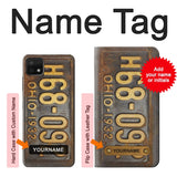 Samsung Galaxy A22 5G Hard Case Vintage Car License Plate with custom name