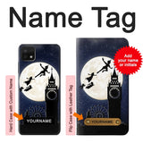 Samsung Galaxy A22 5G Hard Case Peter Pan Fly Fullmoon Night with custom name