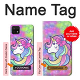 Samsung Galaxy A22 5G Hard Case Pastel Unicorn with custom name