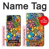 Samsung Galaxy A22 5G Hard Case Colorful Flowers Pattern with custom name