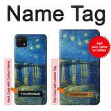 Samsung Galaxy A22 5G Hard Case Van Gogh Starry Night Over Rhone with custom name
