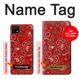 Samsung Galaxy A22 5G Hard Case Red Bandana with custom name