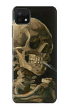 Samsung Galaxy A22 5G Hard Case Vincent Van Gogh Head Skeleton Cigarette