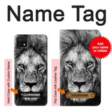 Samsung Galaxy A22 5G Hard Case Lion Face with custom name