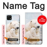Samsung Galaxy A22 5G Hard Case Polar Bear Hug Family with custom name