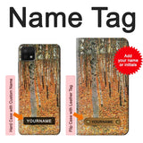 Samsung Galaxy A22 5G Hard Case Gustav Klimt Birch Forest with custom name