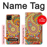 Samsung Galaxy A22 5G Hard Case Floral Paisley Pattern Seamless with custom name
