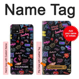 Samsung Galaxy A22 5G Hard Case Vintage Neon Graphic with custom name