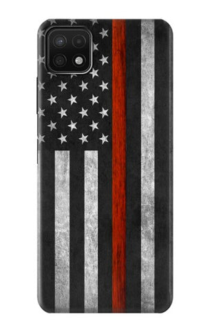 Samsung Galaxy A22 5G Hard Case Firefighter Thin Red Line Flag
