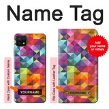 Samsung Galaxy A22 5G Hard Case Abstract Diamond Pattern with custom name