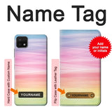 Samsung Galaxy A22 5G Hard Case Colorful Rainbow Pastel with custom name