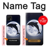 Samsung Galaxy A22 5G Hard Case Dolphin Moon Night with custom name