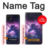 Samsung Galaxy A22 5G Hard Case Unicorn Galaxy with custom name