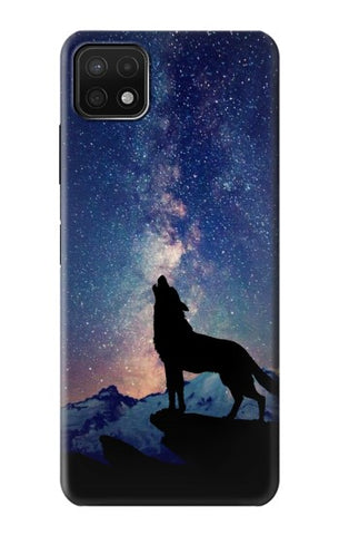 Samsung Galaxy A22 5G Hard Case Wolf Howling Million Star