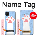 Samsung Galaxy A22 5G Hard Case Cat Paw with custom name