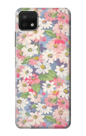 Samsung Galaxy A22 5G Hard Case Floral Flower Art Pattern