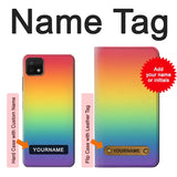 Samsung Galaxy A22 5G Hard Case LGBT Gradient Pride Flag with custom name