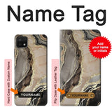 Samsung Galaxy A22 5G Hard Case Marble Gold Graphic Printed with custom name