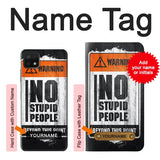 Samsung Galaxy A22 5G Hard Case No Stupid People with custom name