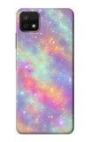 Samsung Galaxy A22 5G Hard Case Pastel Rainbow Galaxy Pink Sky