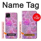 Samsung Galaxy A22 5G Hard Case Pink Love Heart with custom name