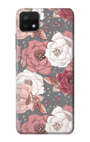 Samsung Galaxy A22 5G Hard Case Rose Floral Pattern