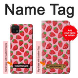 Samsung Galaxy A22 5G Hard Case Strawberry Pattern with custom name