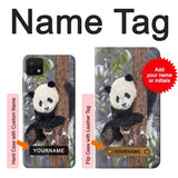 Samsung Galaxy A22 5G Hard Case Cute Baby Panda Snow Painting with custom name