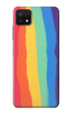 Samsung Galaxy A22 5G Hard Case Cute Vertical Watercolor Rainbow