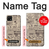 Samsung Galaxy A22 5G Hard Case Retro Vintage Paper with custom name