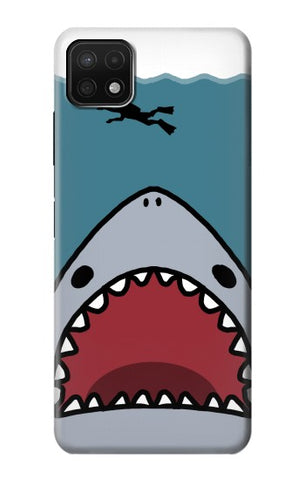 Samsung Galaxy A22 5G Hard Case Cartoon Shark Sea Diving
