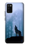 Samsung Galaxy A02s, M02s Hard Case Wolf Howling in Forest