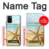 Samsung Galaxy A02s, M02s Hard Case Starfish on the Beach with custom name